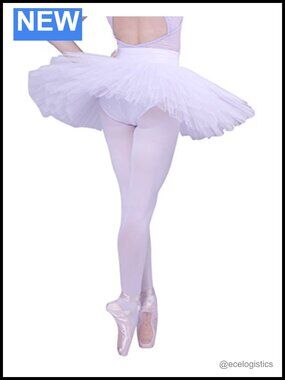 Professional Ballet Tutu Skirt 5 Layer Hard Organdy Pancake Dance Skirt